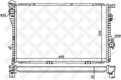 10-25289-SX_радиатор системы охлаждения! BMW E39 2.5TDs 96-03 STELLOX 10-25289-SX