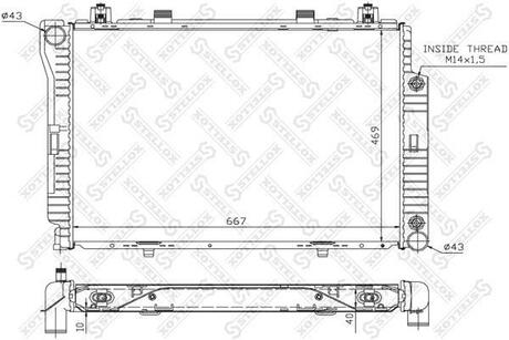 10-25295-SX_радиатор системы охлаждения! АКПП MB W140 3.0TD3.5TD 92> STELLOX 10-25295-SX