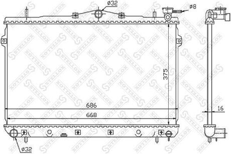 Радиатор охлаждения STELLOX 10-25304-SX