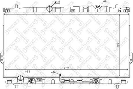 10-25305-SX_радиатор системы охлаждения! АКПП Hyundai Trajet 2.0i 16V 99-062.0CRDi 01-06 STELLOX 10-25305-SX