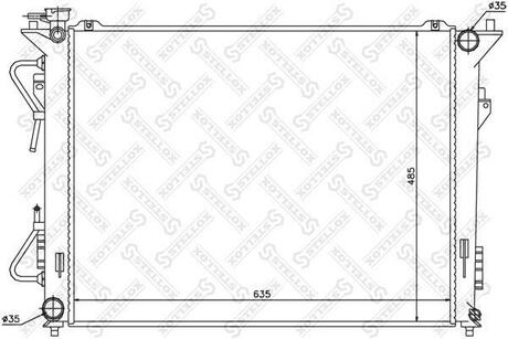 10-25315-SX_радиатор системы охлаждения! Hyundai Sonata V 3.3 05> STELLOX 10-25315-SX