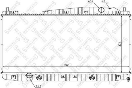 10-25321-SX_радиатор системы охлаждения! АКПП Chevrolet,Daewoo Evanda 2.0 02> STELLOX 10-25321-SX