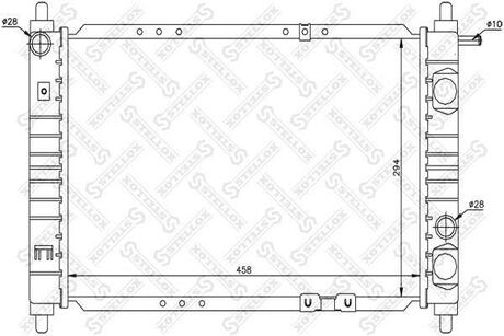 10-25329-SX_радиатор системы охлаждения! Daewoo Matiz 0.8 98> STELLOX 10-25329-SX