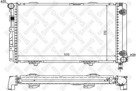 10-25333-SX_радиатор системы охлаждения! АКПП MB W124 2.0D2.5D 84-91 STELLOX 10-25333-SX