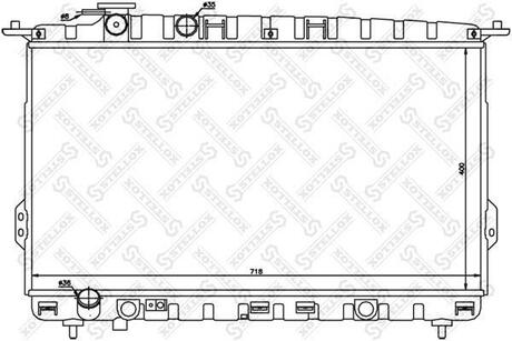 10-25344-SX_радиатор системы охлаждения! МКПП Hyundai Sonata 2.02.42.5 16V 98-01 STELLOX 10-25344-SX