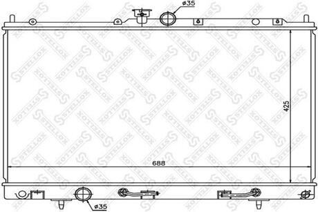 10-25348-SX_радиатор системы охлаждения! АКПП Mitsubishi Outlander 2.4 03> STELLOX 10-25348-SX