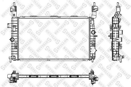 10-25350-SX_радиатор системы охлаждения!26мм Opel Meriva 1.41.61.8 03> STELLOX 10-25350-SX