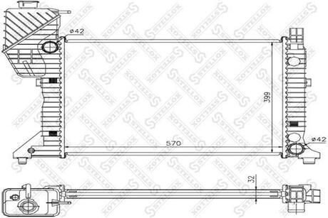 10-25369-SX_радиатор системы охлаждения! без AC MB Sprinter 2.3-2.9D 95> STELLOX 10-25369-SX