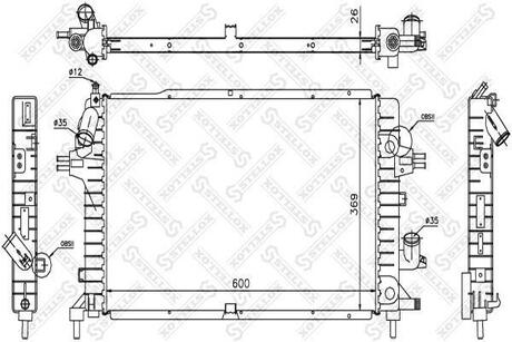 10-25388-SX_радиатор системы охлаждения! Opel Astra 1.7CDTi 04> STELLOX 10-25388-SX