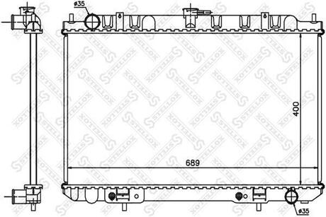 10-25397-SX_радиатор системы охлаждения! АКПП Nissan Maxima QX 2.0-3.0 00> STELLOX 10-25397-SX