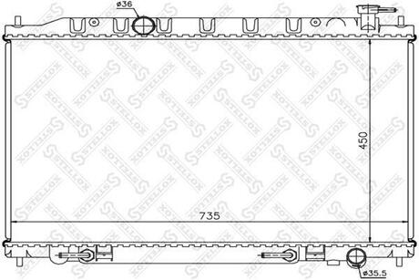 10-25399-SX_радиатор системы охлаждения! АКПП Nissan Murano 3.5 04> STELLOX 10-25399-SX