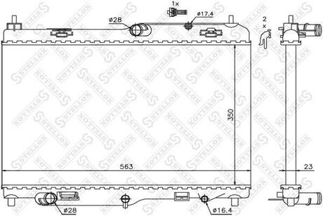 10-25410-SX_радиатор системы охлаждения! АКПП Ford Fiesta 1.4EFi 08> STELLOX 10-25410-SX