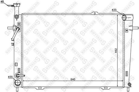 10-25417-SX_радиатор системы охлаждения! Hyundai Tucson, Kia Sportage 2.02.7 04 STELLOX 10-25417-SX