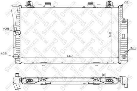 10-25425-SX_радиатор системы охлаждения! MB W140 2.83.0 92-98 STELLOX 10-25425-SX