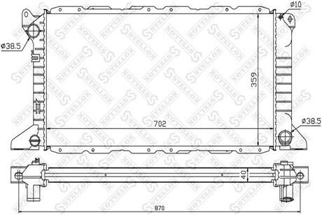 10-25428-SX_радиатор системы охлаждения! Ford Transit 2.5DTD 94-00 STELLOX 10-25428-SX