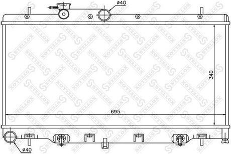 10-25429-SX_радиатор системы охлаждения! АКПП Subaru Legacy IVOutback 2.0i 16V 03-05 STELLOX 10-25429-SX