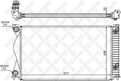 10-25449-SX_радиатор системы охлаждения! АКПП Audi A6 2.0TDiTFSi 04> STELLOX 10-25449-SX