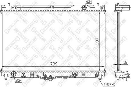 10-25463-SX_радиатор системы охлаждения! АКПП Toyota CamryES300 3.0 02> STELLOX 10-25463-SX