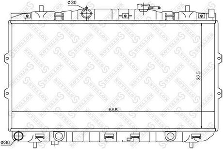 10-25467-SX_радиатор системы охлаждения! KIA Cerato 1.62.0 04> STELLOX 10-25467-SX