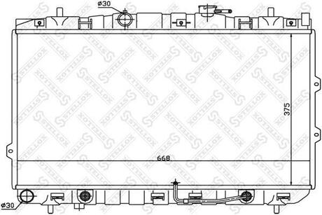 10-25468-SX_радиатор системы охлаждения! АКПП KIA Cerato 1.6-2.0i 16V 04> STELLOX 10-25468-SX