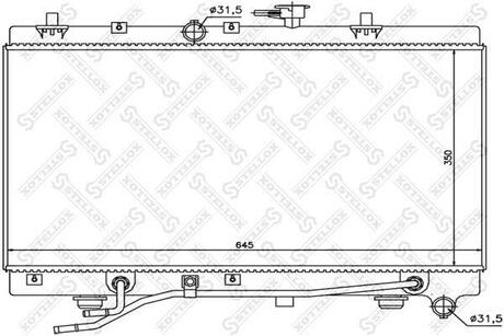 10-25470-SX_радиатор системы охлаждения! АКПП KIA Rio 1.3i 8V1.5i 16V 02-05 STELLOX 10-25470-SX