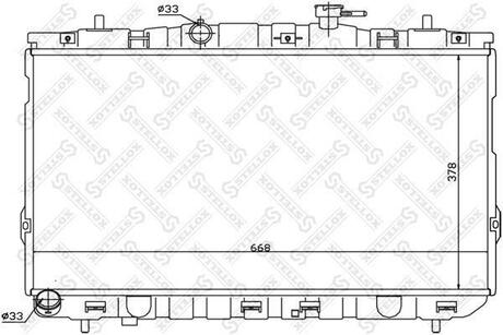 10-25472-SX_радиатор системы охлаждения! Hyundai Coupe 2.0 01>Elantra 00> МКПП STELLOX 10-25472-SX