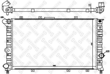 10-25488-SX_радиатор системы охлаждения! Alfa Romeo 156 1.9-2.4JTD 97-06 STELLOX 10-25488-SX