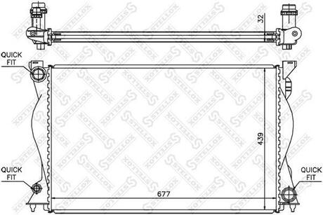 10-25508-SX_радиатор системы охлаждения! МКПП Audi A6 2.43.03.2i 04> STELLOX 10-25508-SX