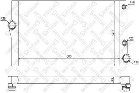 10-25579-SX_радиатор системы охлаждения! АКПП BMW F01F02 3.0i 24V 08> STELLOX 10-25579-SX