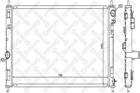 10-25631-SX_радиатор системы охлаждения!Chrysler SebringStratus,Dodge Caliber 2.0-3.5i2.0CRDi 07> STELLOX 10-25631-SX