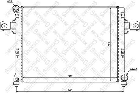 10-25634-SX_радиатор системы охлаждения! Jeep Grand Cherokee 3.7-6.0i 05-10 STELLOX 10-25634-SX