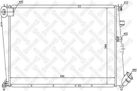 10-25640-SX_радиатор системы охлаждения! Peugeot 605, Citroen XM 2.03.0 89-00 STELLOX 10-25640-SX