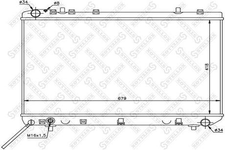 10-25689-SX_радиатор системы охлаждения! Ssang Yong KorandoMusso 2.0-2.3i2.9D 97> STELLOX 10-25689-SX