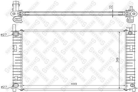 10-25781-SX_радиатор системы охлаждения! Ford Fiesta 1.3 02> STELLOX 10-25781-SX