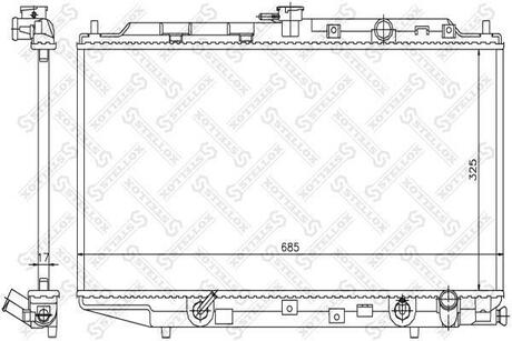 10-25823-SX_радиатор системы охлаждения! АКПП Honda Civic 1.6 88-91 STELLOX 10-25823-SX