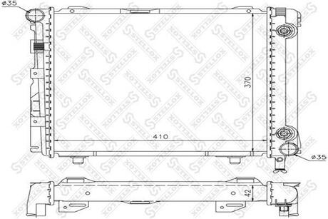 10-25890-SX_радиатор системы охлаждения! АКПП MB W124 2.0i2.3i 84> STELLOX 10-25890-SX