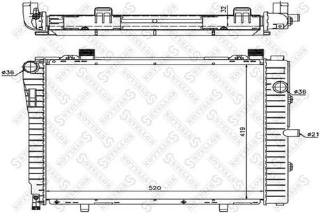 10-25908-SX_радиатор системы охлаждения! без AC MB C208S202W202 2.02.3i 95> STELLOX 10-25908-SX