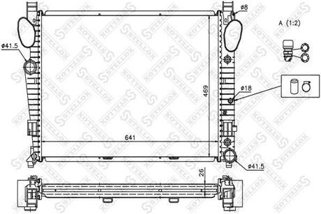 10-25930-SX_радиатор системы охлаждения! MB W220 2.83.23.5 98-05 STELLOX 10-25930-SX