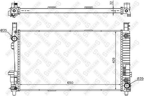 10-25936-SX_радиатор системы охлаждения! АКПП MB W169W245 1.51.72.0iCDi 04> STELLOX 10-25936-SX