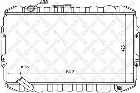 10-25963-SX_радиатор системы охлаждения! Mitsubishi Pajero 3.0i 24V 88-99 STELLOX 10-25963-SX