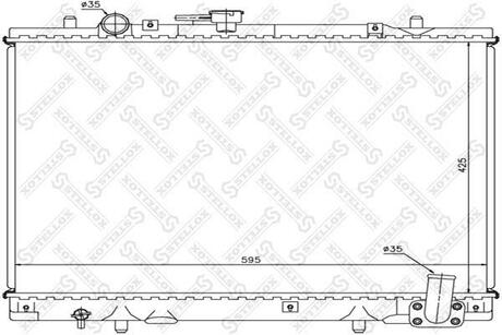 10-25966-SX_радиатор системы охлаждения! МКПП Mitsubishi L200 2.5TD 96-01 STELLOX 10-25966-SX