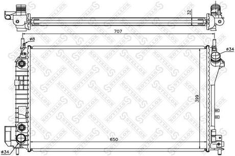 10-26001-SX_радиатор системы охлаждения! Opel VectraSignum 1.8-3.2 02> STELLOX 10-26001-SX