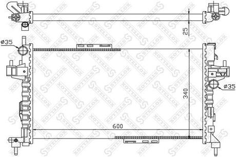 10-26053-SX_радиатор системы охлаждения! Opel ComboCorsaTigra 1.31.7CDTi 03> STELLOX 10-26053-SX