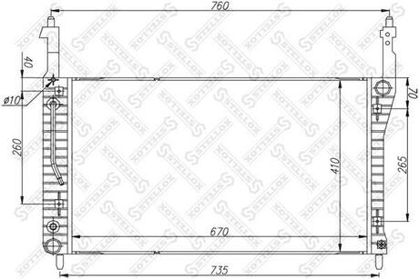 10-26059-SX_радиатор системы охлаждения! АКПП Opel Antara 2.0CDTi, Chevrolet Captiva 2.0VCDi 06> STELLOX 10-26059-SX