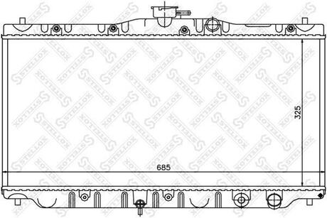 10-26079-SX_радиатор системы охлаждения! АКПП Honda Accord 2.0 85-89 STELLOX 10-26079-SX