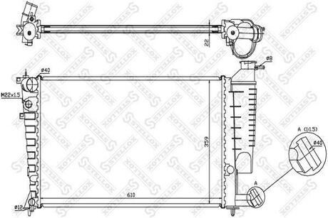 10-26096-SX_радиатор системы охлаждения! Citroen Xsara 1.4-1.8i 97-98 STELLOX 10-26096-SX