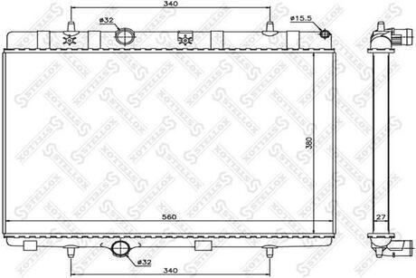 10-26119-SX_радиатор системы охлаждения! Citroen C2C3 1.41.6 04> STELLOX 10-26119-SX