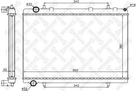 10-26121-SX_радиатор системы охлаждения! Citroen C4Xsara Picasso, Peugeot 307 1.6-2.0 16V 04> STELLOX 10-26121-SX
