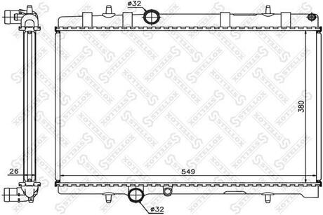 10-26122-SX_радиатор системы охлаждения! Peugeot 407, Citroen C5 1.6-2.2 04> STELLOX 10-26122-SX