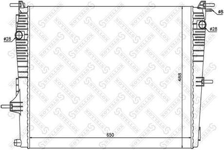 10-26160-SX_радиатор системы охлаждения! Renault Megane Scenic 1.6i 16V 08> STELLOX 10-26160-SX